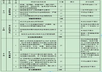 XX煤礦安全狀況量化評級分類管理辦法（試行）