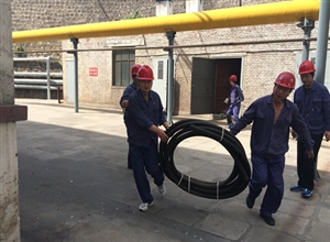 寺河發電區穿“洪澇災害事故應急預案演練”線,織“安全生產”網