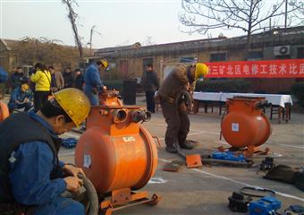 冀中能源峰峰集團新三礦北區開展電修工技術比武活動