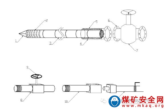 井下探放水新型鑽孔構件及配套的衝孔處理裝置