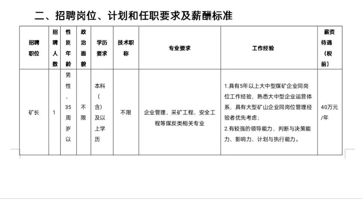 烏海市城市建設投資集團有限責任公司五虎山井田南部采空區災害綜合治理項目公開招聘項目工作人員