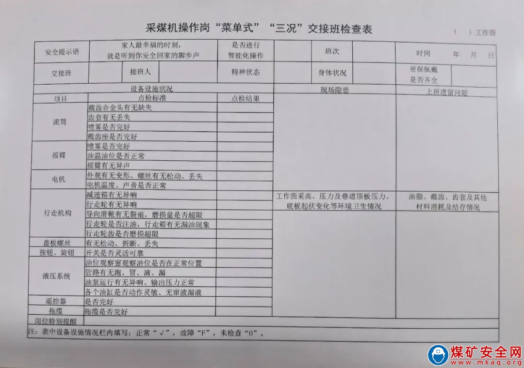 中能袁大灘礦業安全生產的“三張菜單”